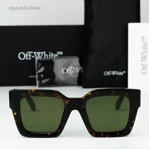 Off-White Women Sunglasses Brown Havana Green Square OERI13I JACKSON 6055 NEW Off-White sunglasses OERI073 Boston 6055 Havana green  main image 4